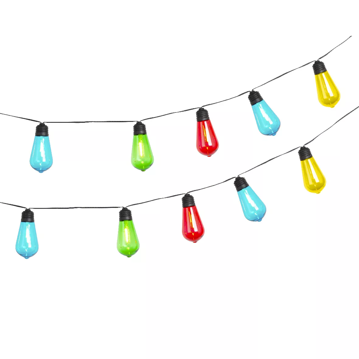 eminza Guirlande lumineuse solaire 1 8 m 10 LED Guinguette Multicolore