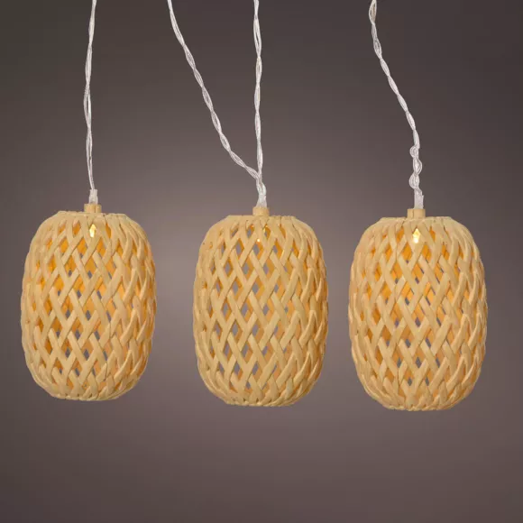 Eminza Guirlande Lumineuse Solaire 4 5 M 10 LED (H28 Cm) Balista Naturel