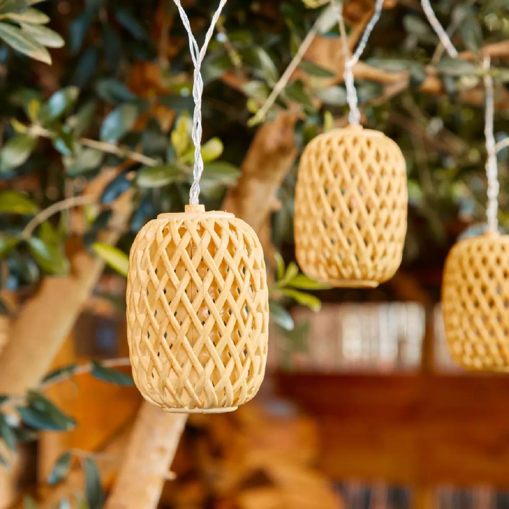 eminza Guirlande lumineuse solaire 4 5 m 10 LED (H28 cm) Balista Naturel