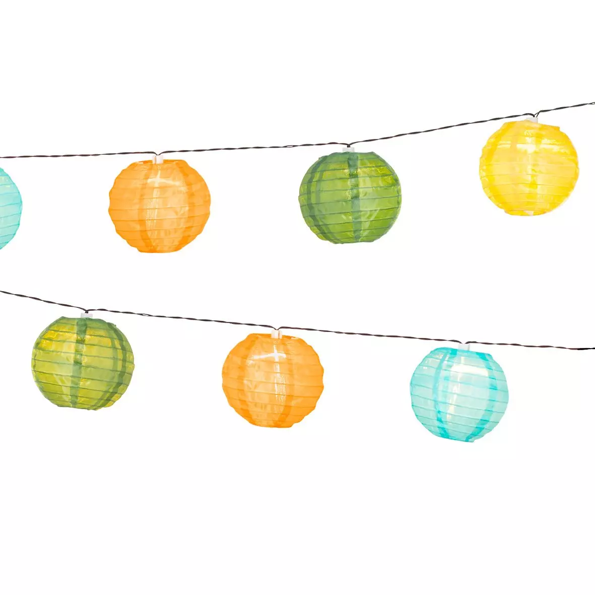 eminza Guirlande lumineuse solaire 4 5 m 10 LED Lanternes Multicolore