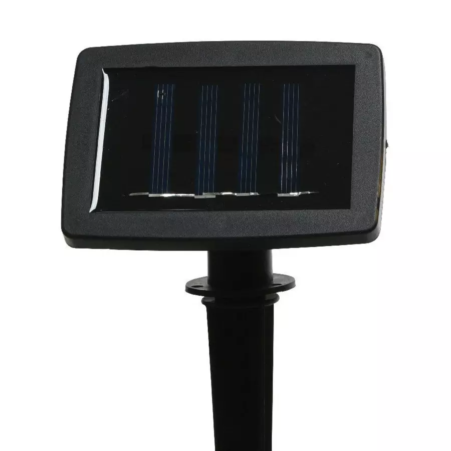 Eminza Guirlande Lumineuse Solaire En Métal 3 5 M 8 LED Indus Blanc Chaud