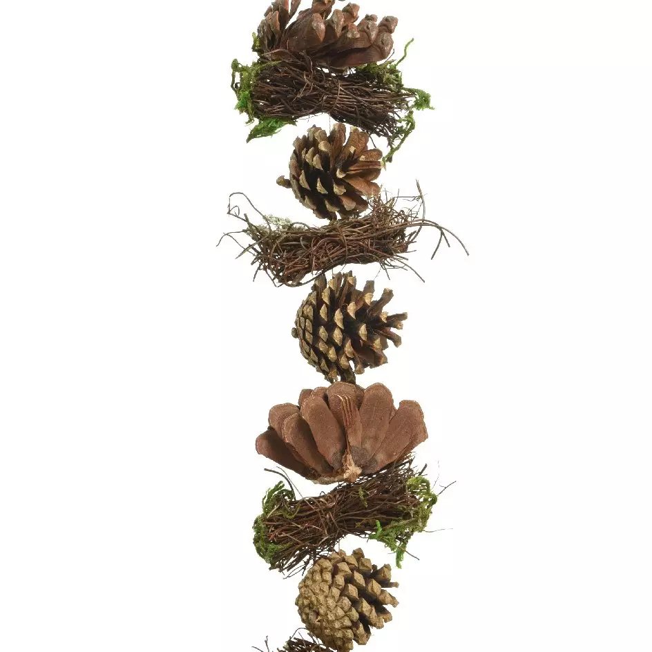 eminza Guirlande pomme de pin (150 cm) Forestia Naturel