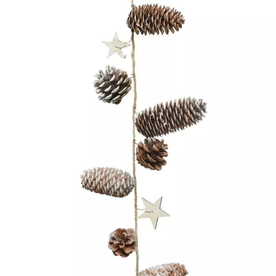 eminza Guirlande pommes de pin (140 cm) Etoiles d'hiver
