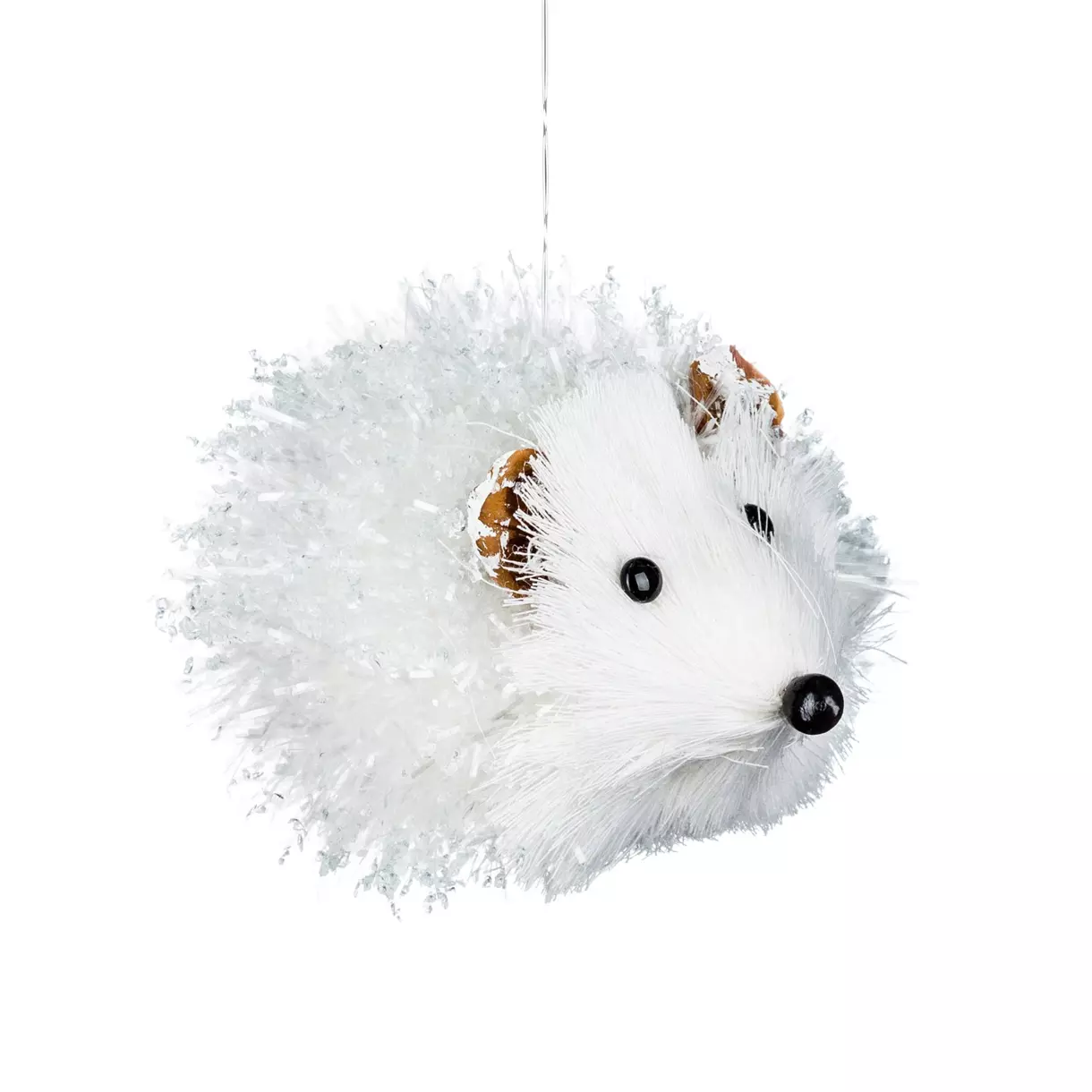 eminza Hérisson de Noël à suspendre (H5 cm) Floofy Blanc