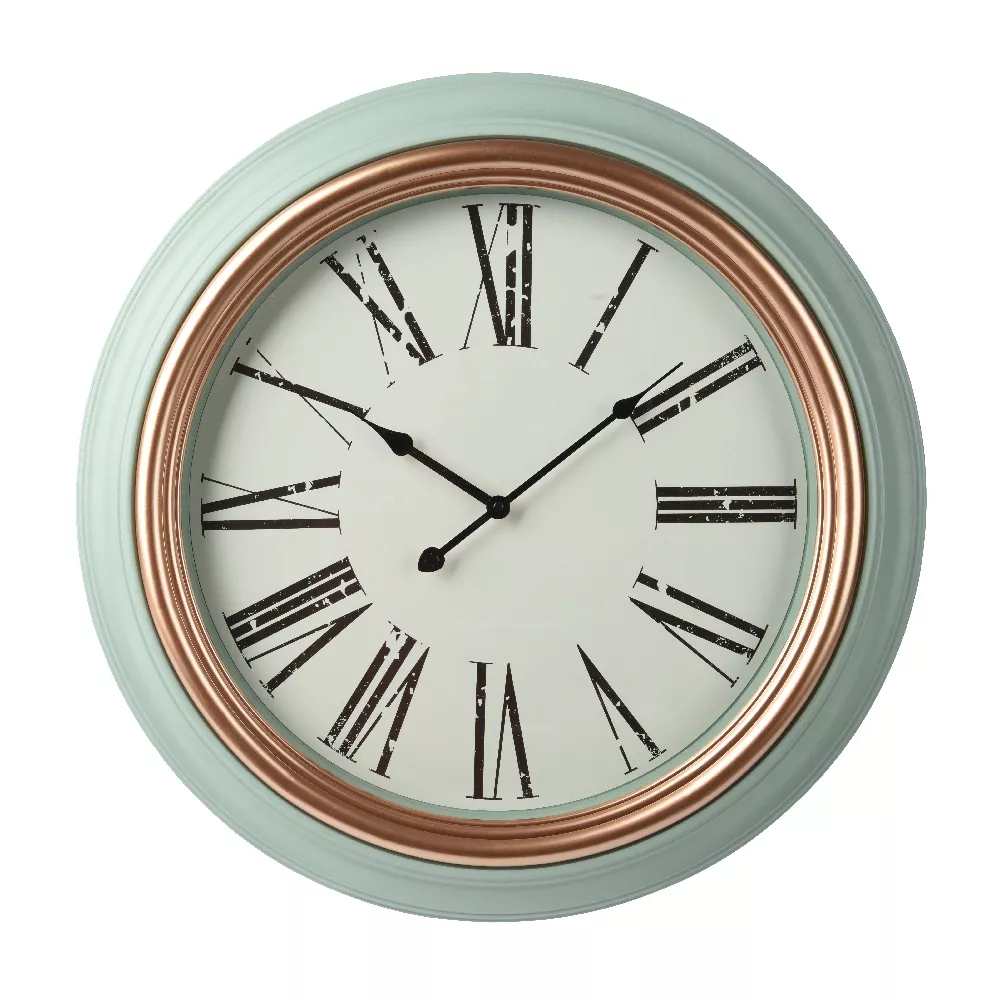 eminza Horloge murale (D61 cm) Cornouailles Vert menthe