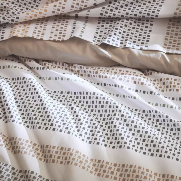 Eminza Housse De Couette Coton (240 X 220 Cm) Niagara Vert Kaki