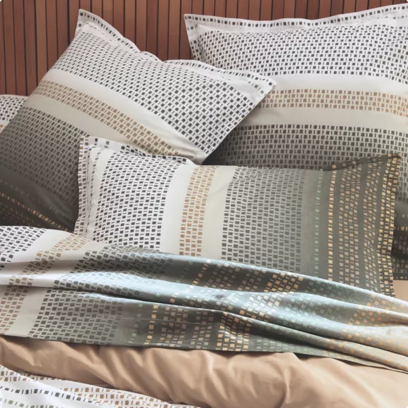 Eminza Housse De Couette Coton (240 X 220 Cm) Niagara Vert Kaki