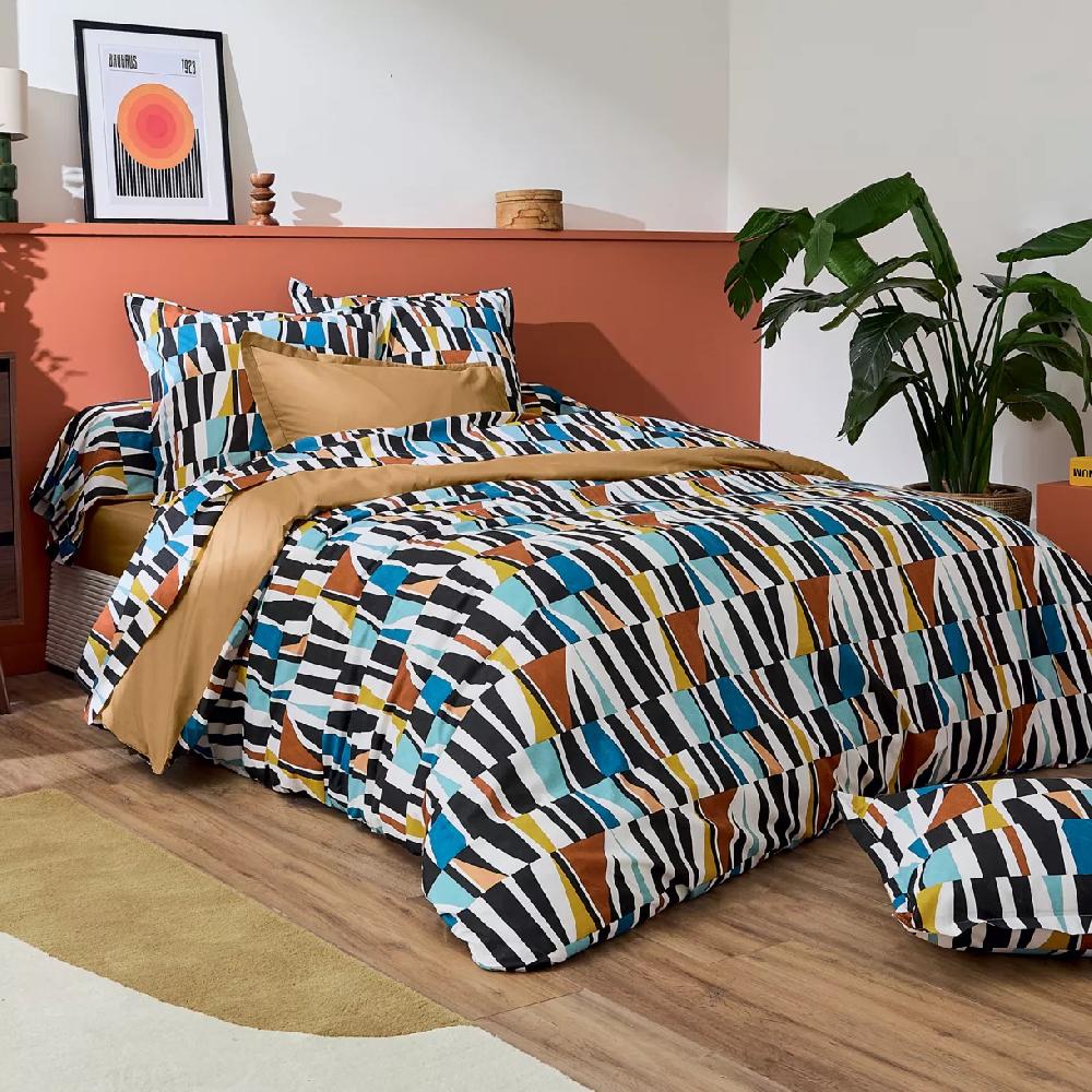 eminza Housse de couette coton (260 x 240 cm) Pietro Multicolore