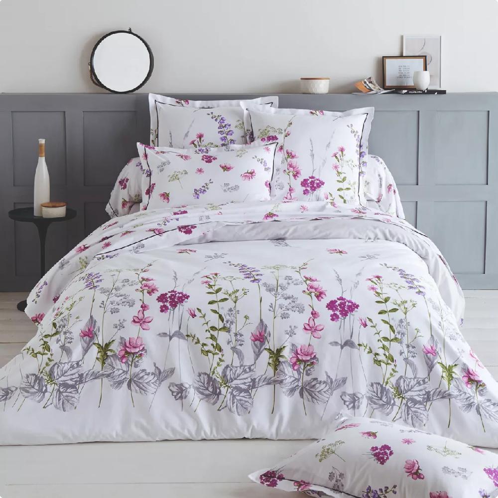 eminza Housse de couette coton (260 x 240 cm) Pretty Blanche