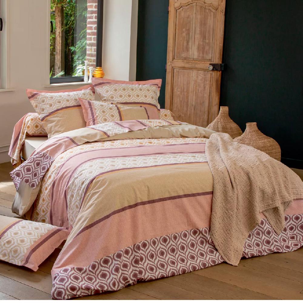 eminza Housse de couette coton (280 x 240 cm) Inouk Rose