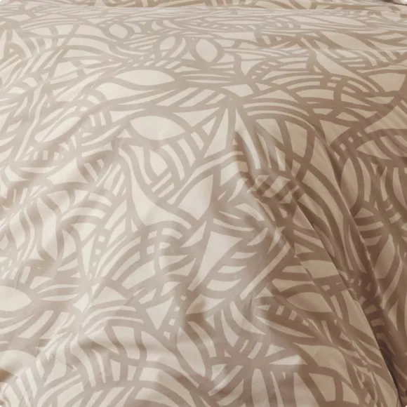 Eminza Housse De Couette Coton Lavé (280 X 240 Cm) Séréna Beige