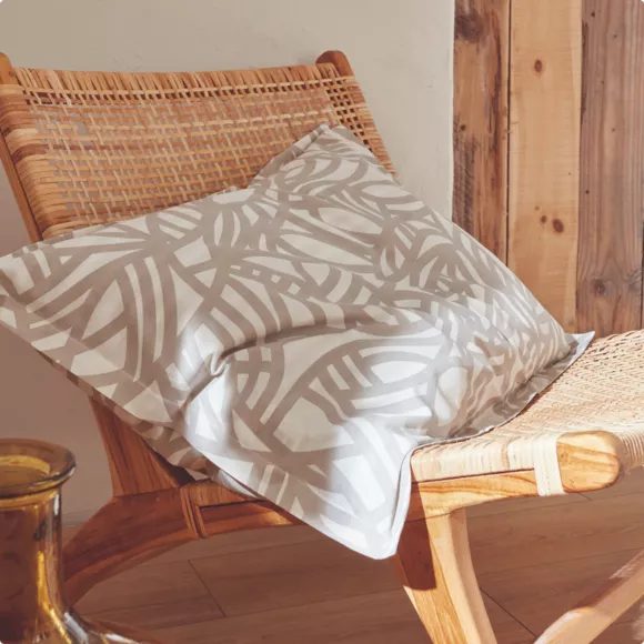 Eminza Housse De Couette Coton Lavé (280 X 240 Cm) Séréna Beige
