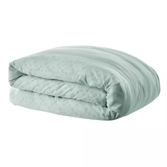 Eminza Housse De Couette Dentelle Coton (260 X 240 Cm) Jeanne Bleu Clair