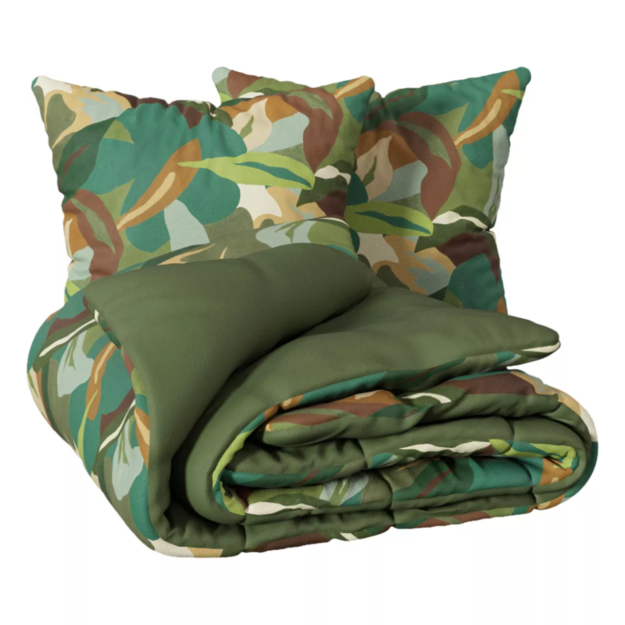eminza Housse de couette et deux taies coton (240 x 220 cm) Renata Multicolore