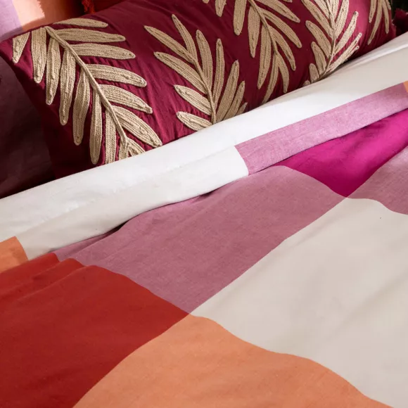 Eminza Housse De Couette Et Deux Taies Coton (240 X 220 Cm) Yuca Multicolore