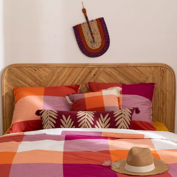 Eminza Housse De Couette Et Deux Taies Coton (240 X 220 Cm) Yuca Multicolore