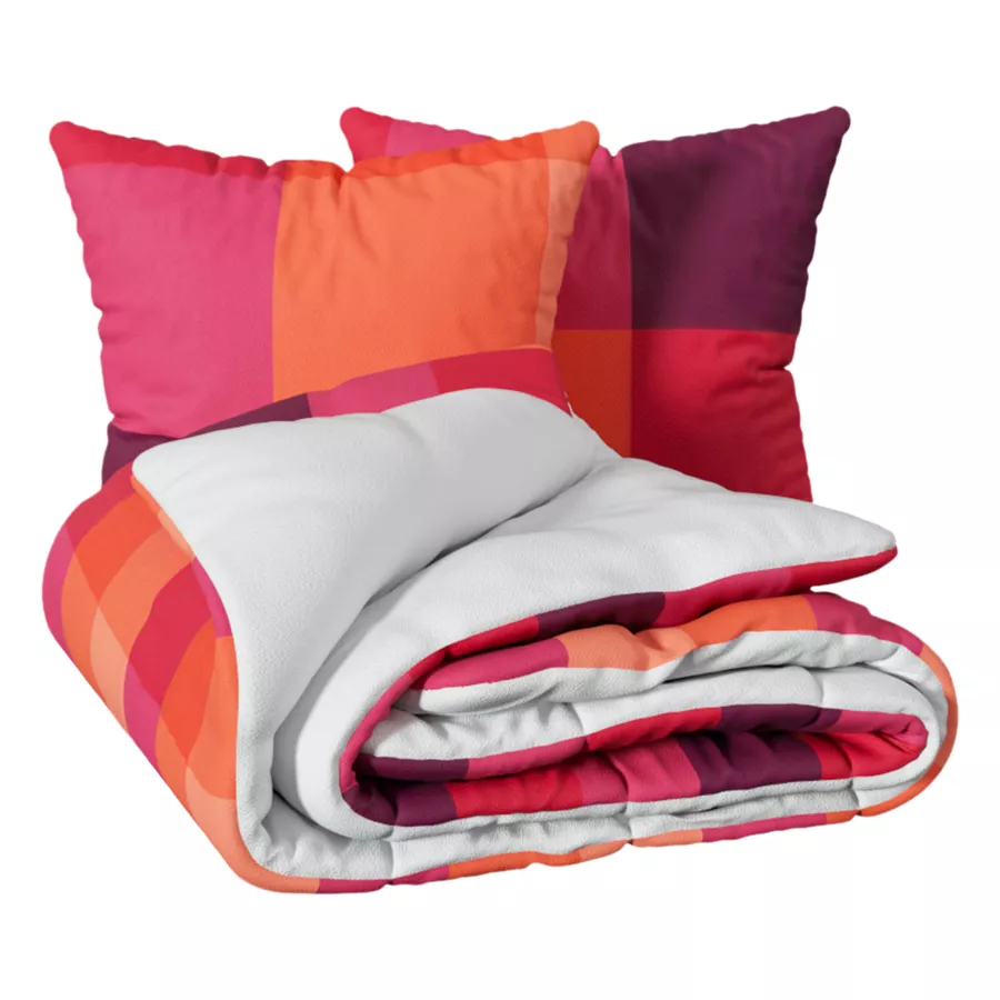 Eminza Housse De Couette Et Deux Taies Coton (240 X 220 Cm) Yuca Multicolore