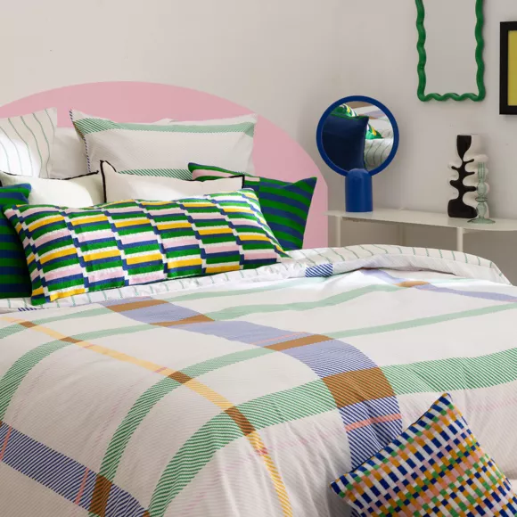 Eminza Housse De Couette Et Deux Taies Coton (240 X 220 Cm) Ritchi Multicolore