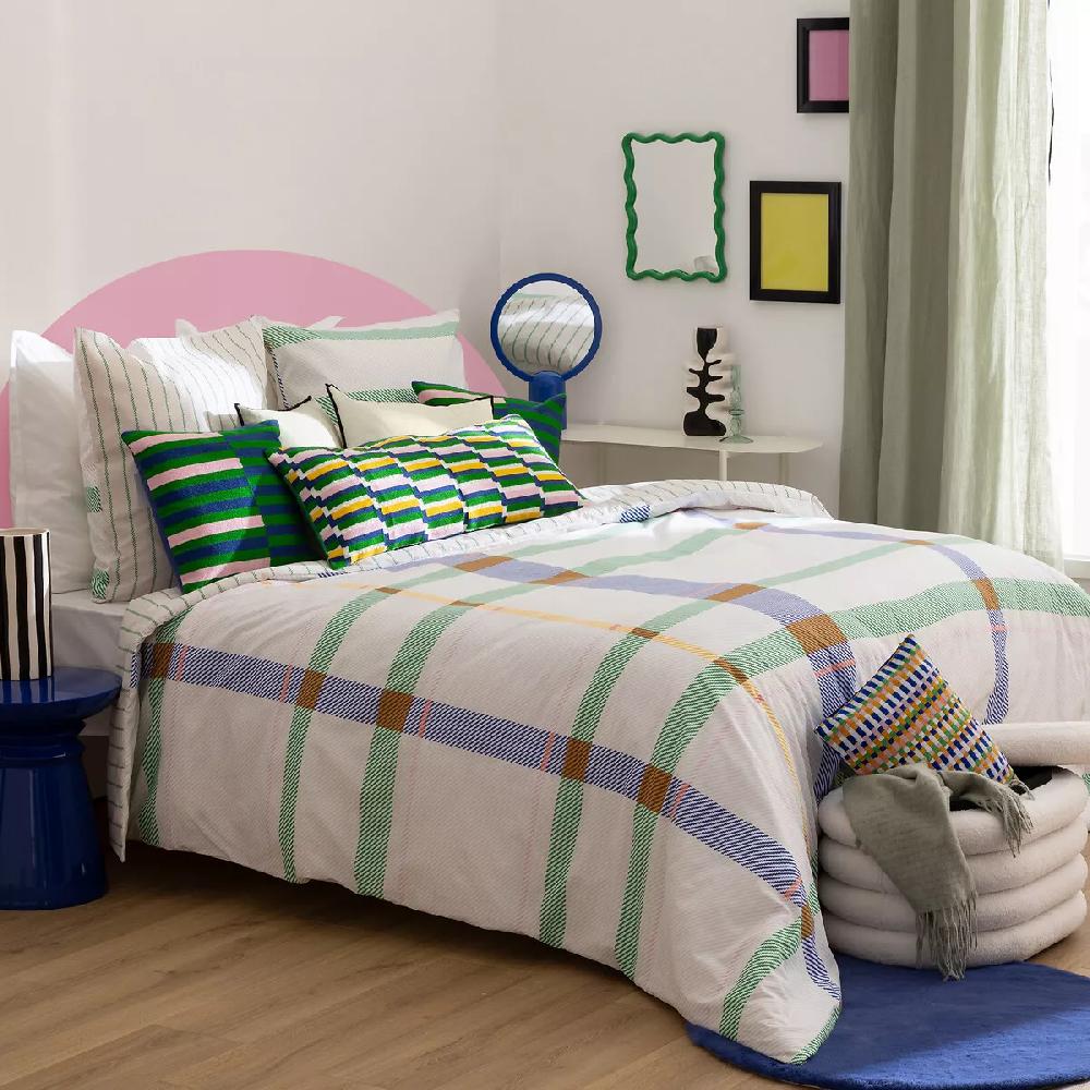 eminza Housse de couette et deux taies coton (240 x 220 cm) Ritchi Multicolore