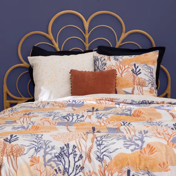 Eminza Housse De Couette Et Deux Taies Coton (240 X 220 Cm) Azura Multicolore