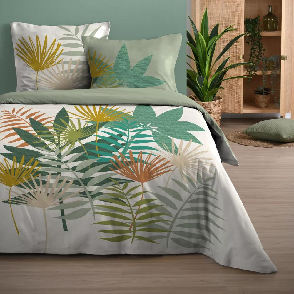 eminza Housse de couette et deux taies coton (240 x 220 cm) Giovana Multicolore