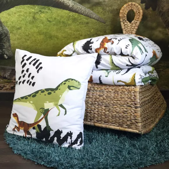 Eminza Housse De Couette Et Deux Taies Enfant Coton (240 X 220 Cm) Cretace Verte