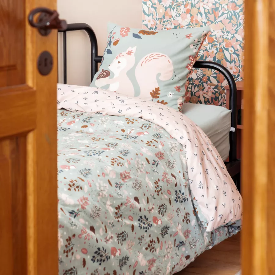Eminza Housse De Couette Et Deux Taies Enfant Coton (240 X 220 Cm) Tamia Multicolore
