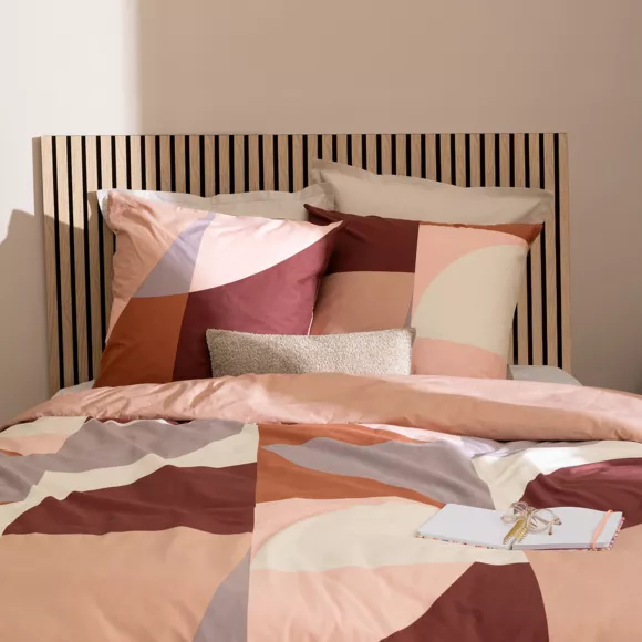 Eminza Housse De Couette Et Deux Taies Percale De Coton (260 X 240 Cm) Tatia Terracotta