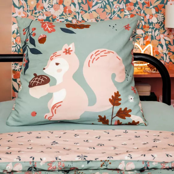 Eminza Housse De Couette Et Une Taie Enfant Coton (140 X 200 Cm) Tamia Multicolore