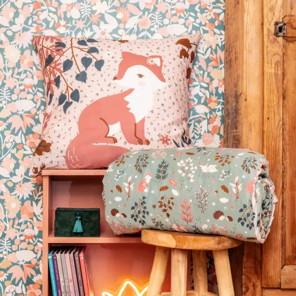 Eminza Housse De Couette Et Une Taie Enfant Coton (140 X 200 Cm) Tamia Multicolore