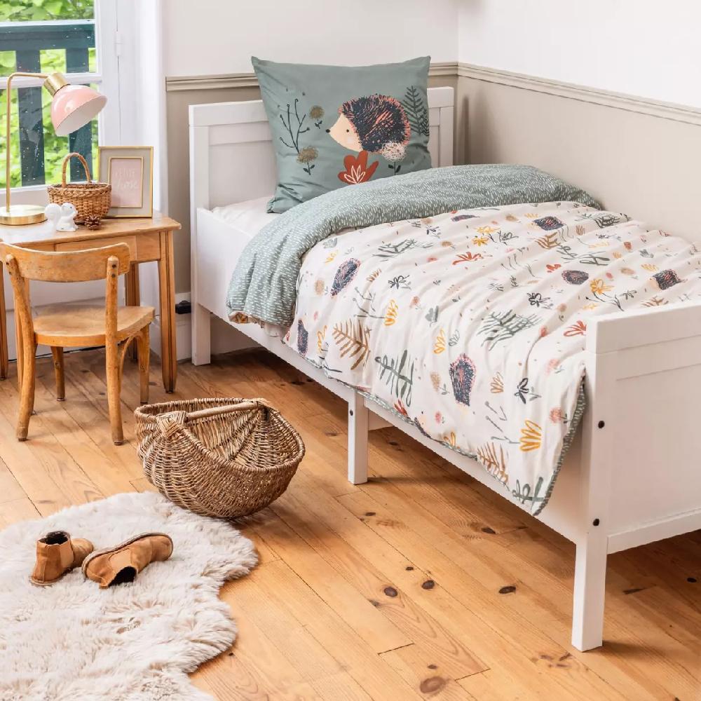 eminza Housse de couette et une taie enfant coton (140 x 200 cm) Polisson Multicolore