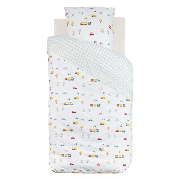 Eminza Housse De Couette Et Une Taie Enfant Coton (140 X 200 Cm) Voitures Multicolore