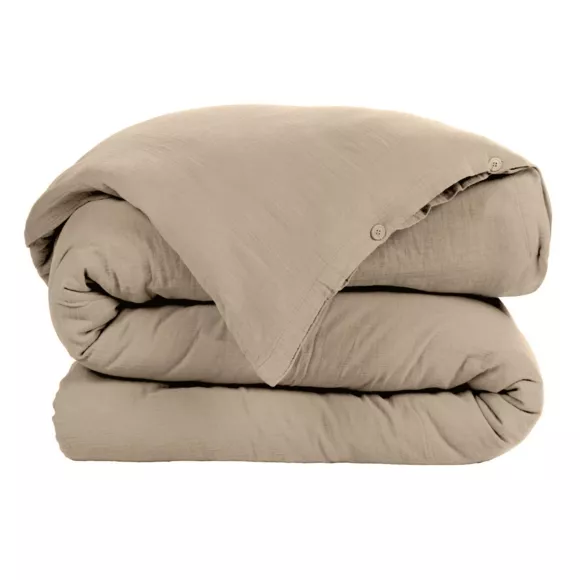 Eminza Housse De Couette Gaze De Coton (140 X 200 Cm) Gaïa Ficelle