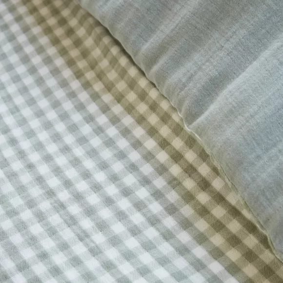 Eminza Housse De Couette Gaze De Coton (140 X 200 Cm) Vickie Vert Eucalyptus