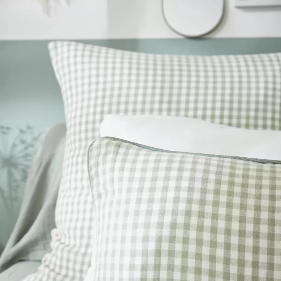 Eminza Housse De Couette Gaze De Coton (140 X 200 Cm) Vickie Vert Eucalyptus