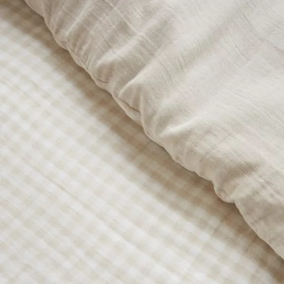 Eminza Housse De Couette Gaze De Coton (140 X 200 Cm) Vickie Beige