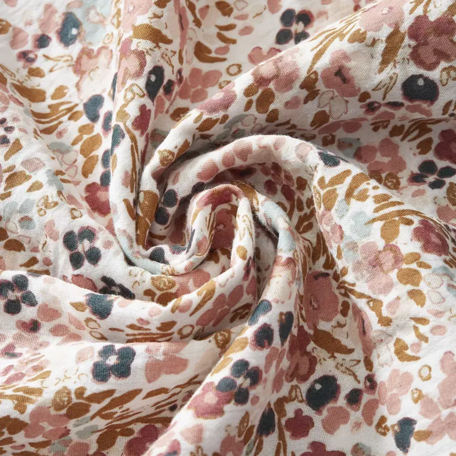Eminza Housse De Couette Gaze De Coton (200 X 200 Cm) Constance Beige Pampa