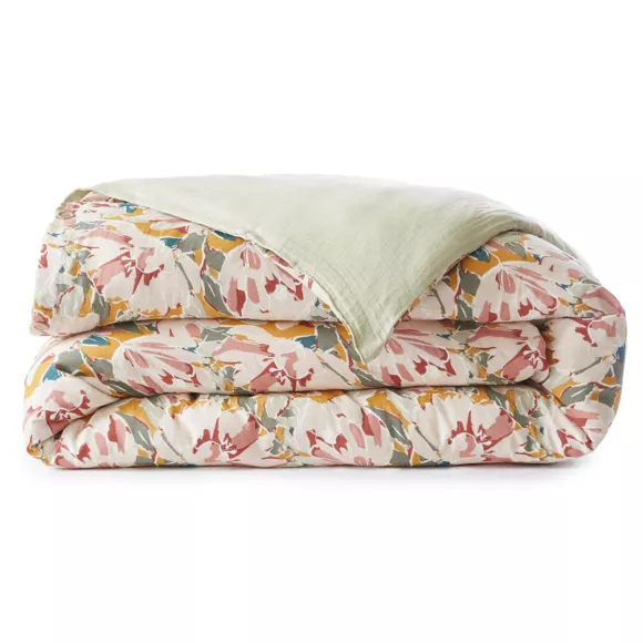 Eminza Housse De Couette Gaze De Coton (260 X 240 Cm) April Multicolore