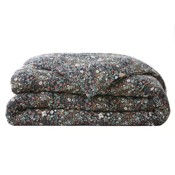 Eminza Housse De Couette Gaze De Coton (260 X 240 Cm) Constance Bleu Nuit