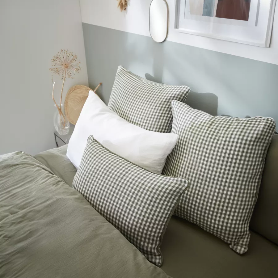 Eminza Housse De Couette Gaze De Coton (260 X 240 Cm) Vickie Vert Romarin