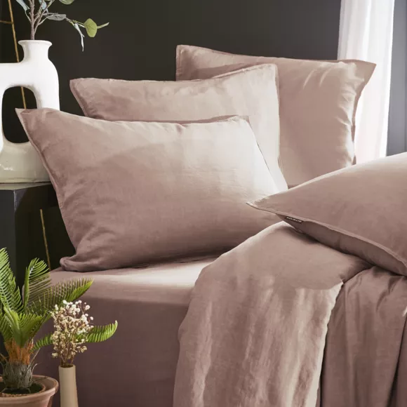 Eminza Housse De Couette Lyocell Tencel™ Lavé (240 X 220 Cm) Olivia Rose Blush