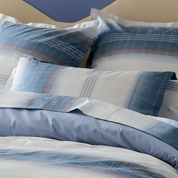 Eminza Housse De Couette Percale De Coton (140 X 200 Cm) Esteban Bleue