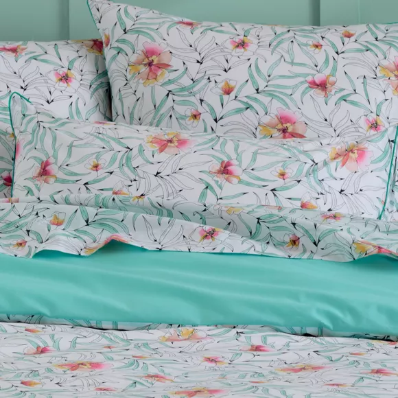 Eminza Housse De Couette Percale De Coton (140 X 200 Cm) Roxane Multicolore