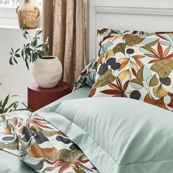 Eminza Housse De Couette Percale De Coton (200 X 200 Cm) Cascade Multicolore