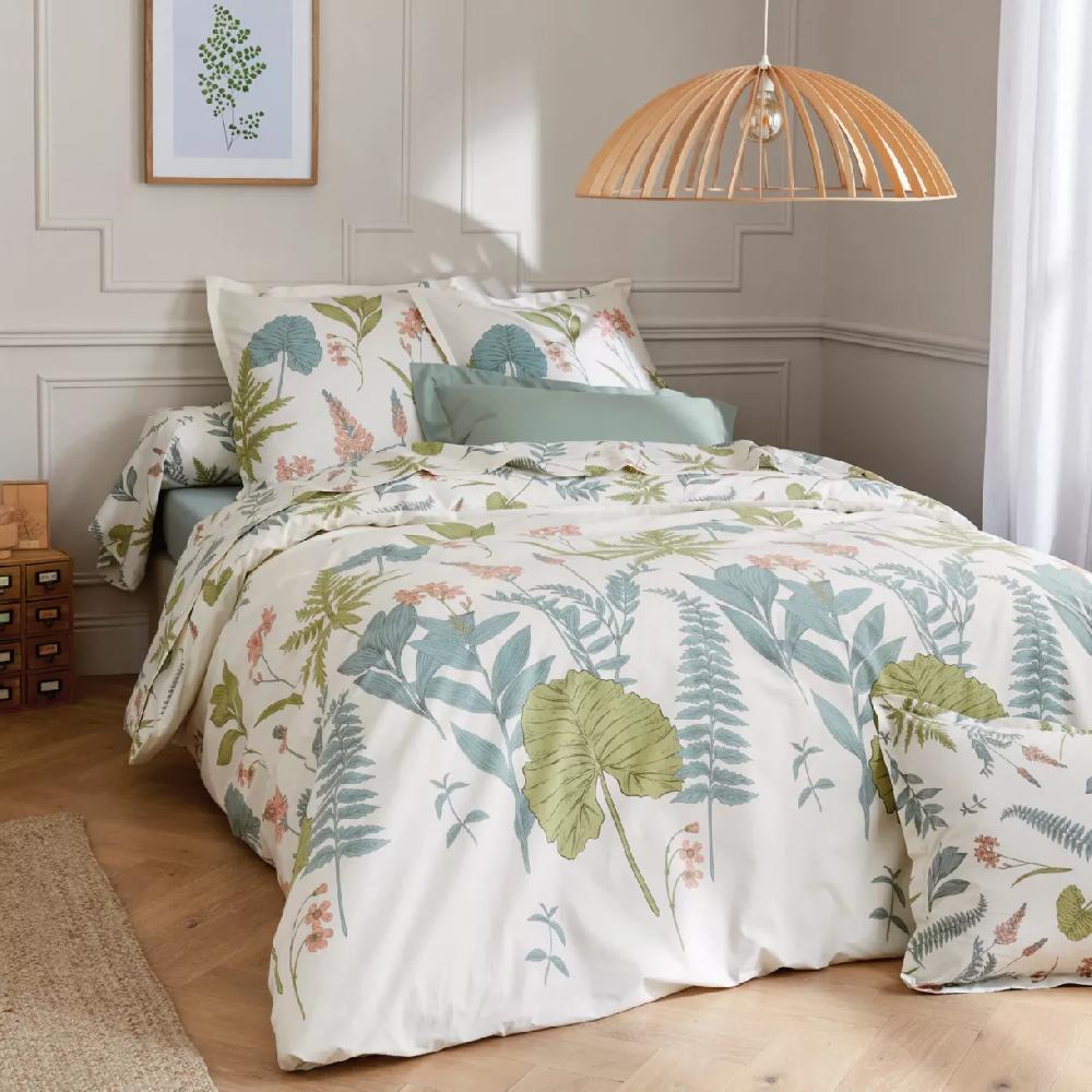 eminza Housse de couette percale de coton (200 x 200 cm) Féerie Multicolore