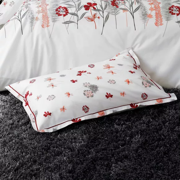 Eminza Housse De Couette Percale De Coton (200 X 200 Cm) Petite Folie Rouge