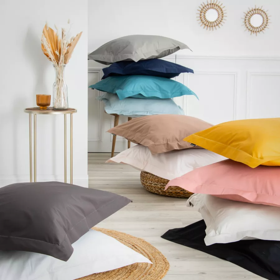 Eminza Housse De Couette Percale De Coton (240 X 220 Cm) Cali Terracotta