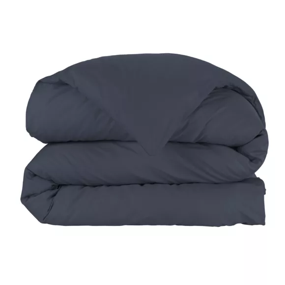 Eminza Housse De Couette Percale De Coton (240 X 220 Cm) Cali Bleu Marine