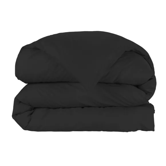Eminza Housse De Couette Percale De Coton (240 X 220 Cm) Cali Noire