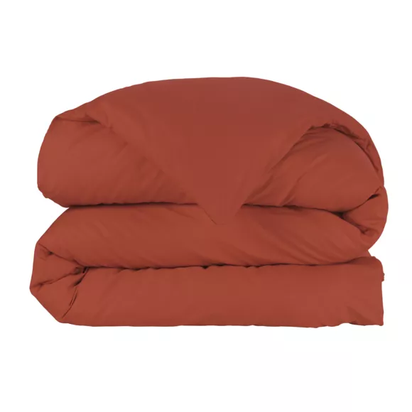 Eminza Housse De Couette Percale De Coton (260 X 240 Cm) Cali Terracotta
